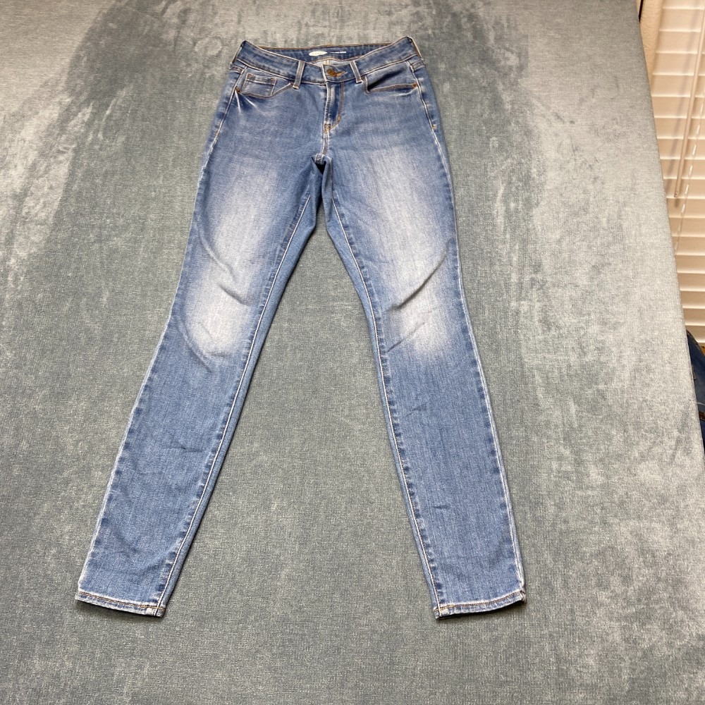 Old Navy Pop Icon Skinny Jeans Womens 00 Blue Denim Cotton Stretch Streetwear